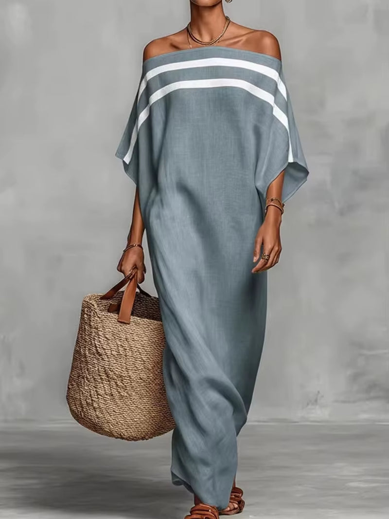 Effortless Beach Vibes: Beach Style Long Sleeve Maxi Dress