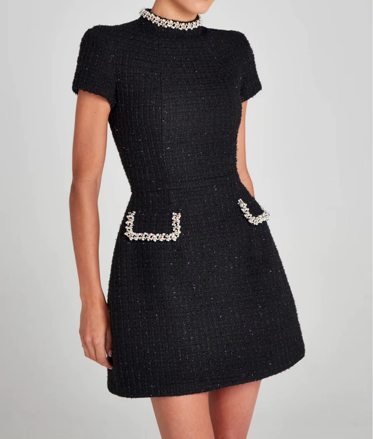 Radiant Allure: Shiny Elegant Mini Dress for Women