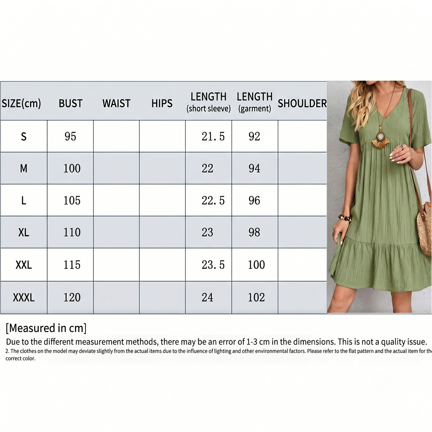Solid Color V-Neck Midi Dress