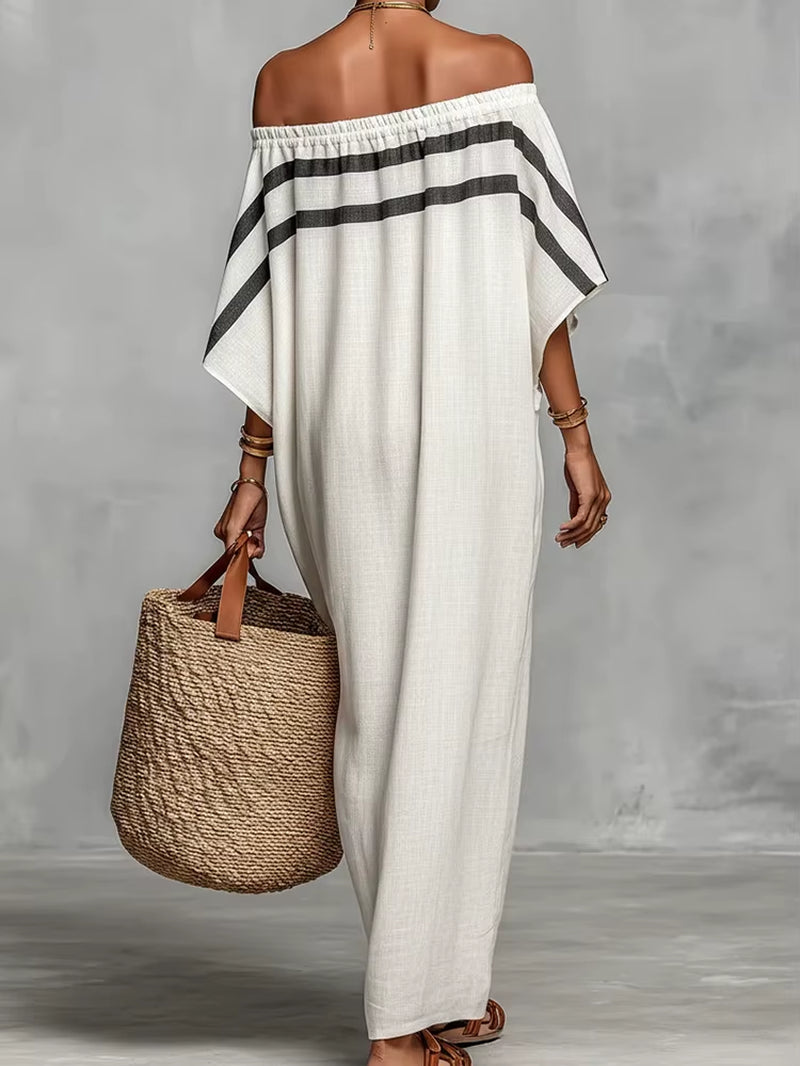Effortless Beach Vibes: Beach Style Long Sleeve Maxi Dress