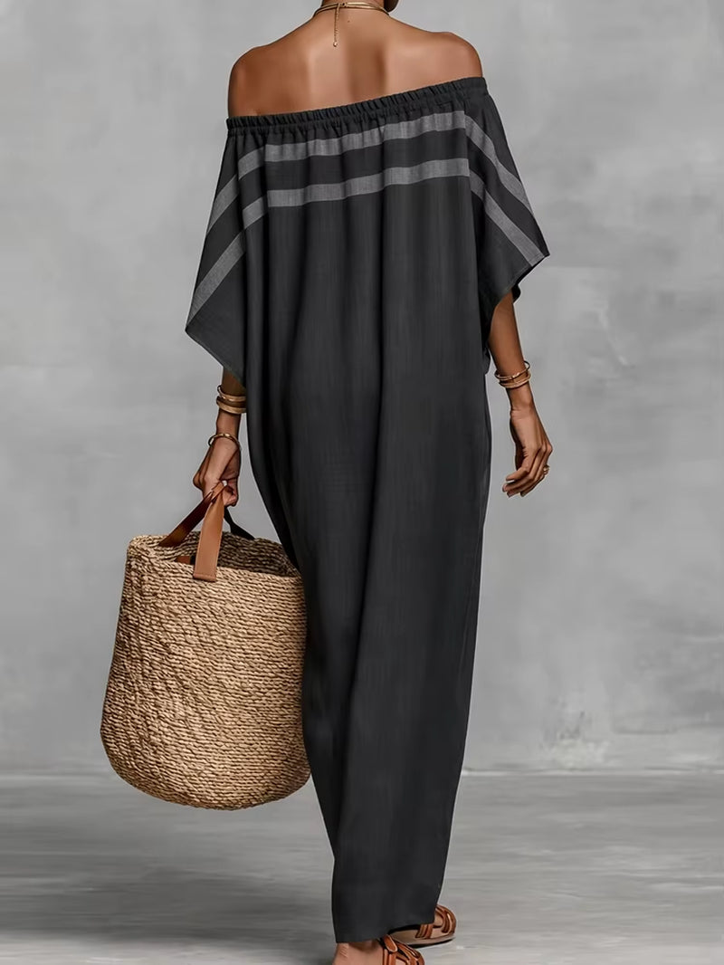 Effortless Beach Vibes: Beach Style Long Sleeve Maxi Dress